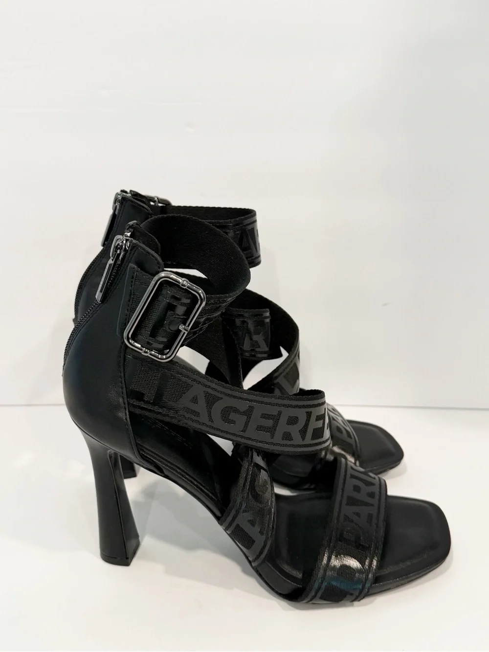 Karl Lagerfeld Paris Careliz Signature Strappy Sandals Women's 9.5